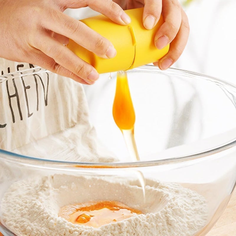Rhostry Premium PP Egg Shell Opener & Egg Cracker, Multifunctional Egg Peeler & Egg Opener Tool for Raw Eggs, Quick Clean Crack Egg Opener for Home Kitchen Gadgets (Yellow) - Image 3